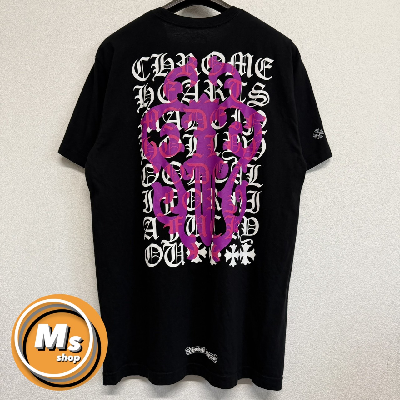 クロムハーツ ピンク ダガー アイチャート 黒 ブラック 半袖Tシャツ メンズ レディース Lサイズ ほぼ未使用 2796｜M&rsquo;s shop K3 店 165,000円