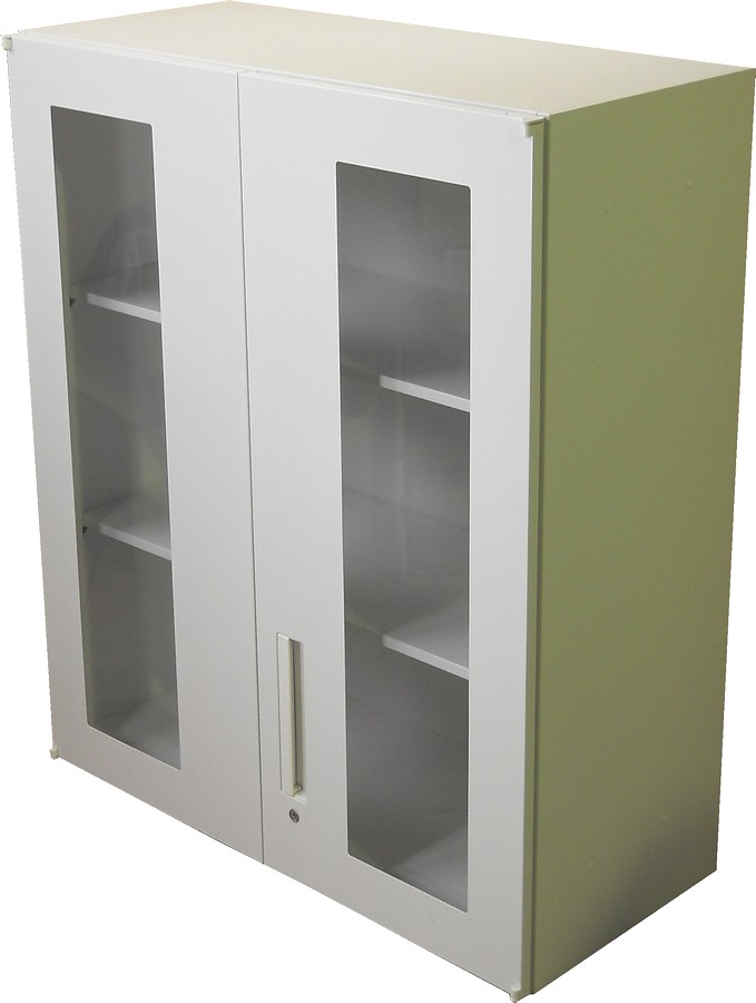【わけあり】 【アウトレット】 （訳あり） 透明両開き書庫Ｗ９００，Ｄ４００，Ｈ１０５０ミリＴＡ&minus;１０Ｕ（Ｂ）オフホワイト色 5-820-3232｜オフィス家具専門店モリタスチール