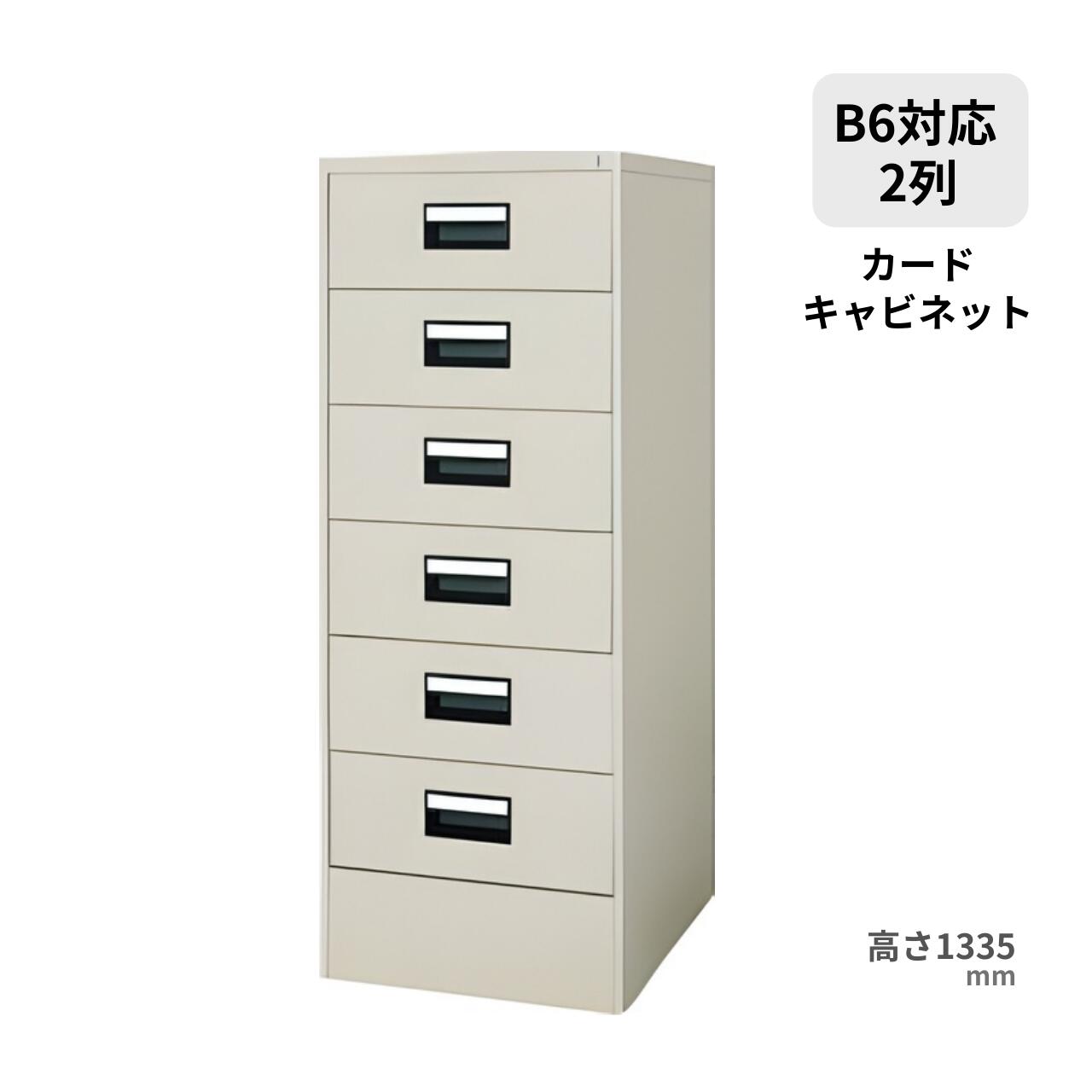コクヨ KOKUYO カードキャビネット B6サイズ引出しタイプ 2列6段 F1色 W508×D620×H1335mm B6-026F1 98,918円