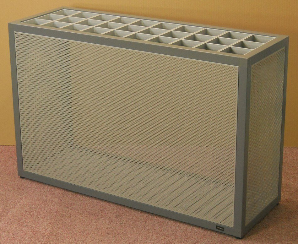 【店卸し資産懲らしめる】 【新品】内田洋行 ウチダ 傘立て (カサタテ） 30本用 差しかためる印字機 (スチール・シェイドグレイ色） US-12