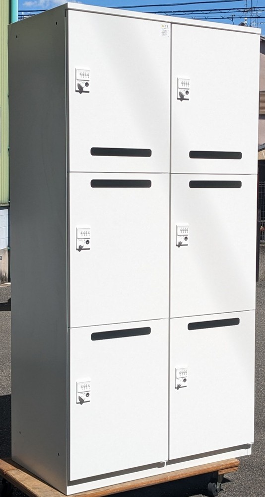 【中古】 イトーキ ６人用パーソナルロッカー ダイヤル錠タイプ（ダイヤル検索キーあります） HDM-9823FN-W9 【北海道、沖縄や離島は配送不可です】【日曜・祝日・夜間配達不可です】
