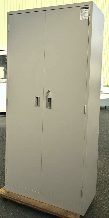 【中古】 コクヨ A4ファイル対応 両開き書庫 W880,D400,H1850ミリ 鍵2本付き ナチュラルグレー色 S-370F1N|オフィス家具専門店モリタスチール