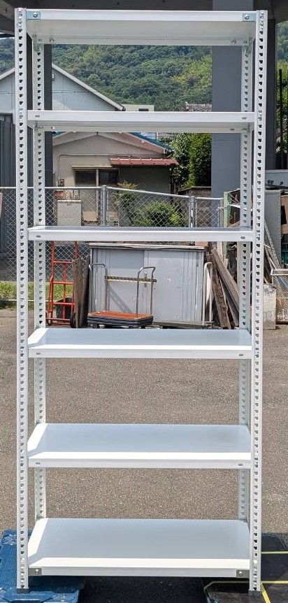 【中古】 コクヨ 軽量ラック（イージーラック） H2100,W890,D465ミリ 天地６段 ホワイト色 （部材お届け） SE-S07356SAW 10,010円