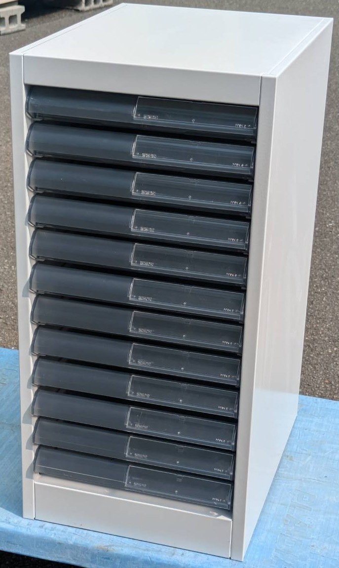 【中古】 コクヨ 書類整理トレーユニット A4浅型1列12段 別注色ホワイト S-A111F1N BNOLN1