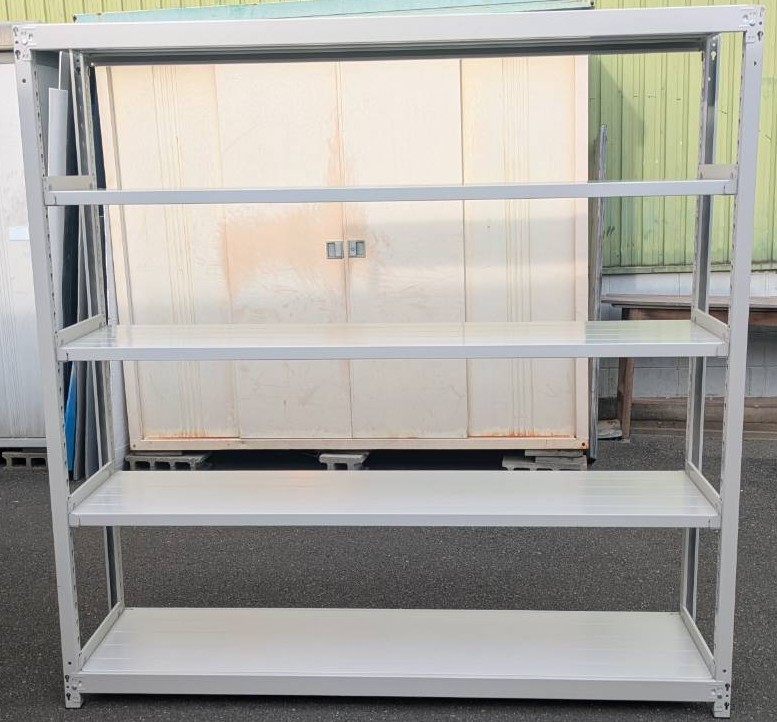 【中古】 双福鋼器 スチールラック (ボルトレスタイプ 200kg/段) H1810,W1805,D455ミリ 天地5段 （部材お届け）