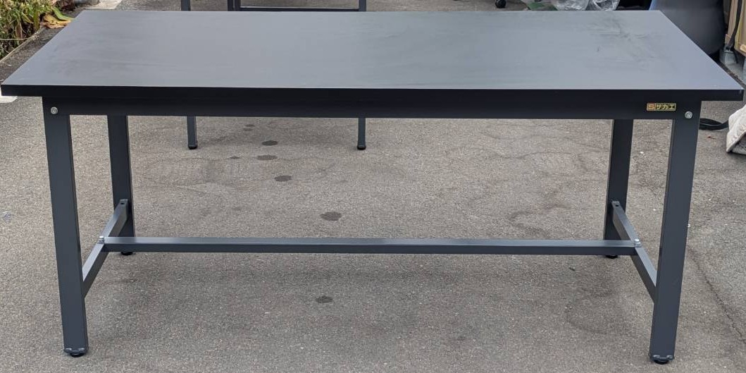 【中古】 サカエ  軽さ試験用御役目台（風変わりアクリル繊維系脂天板遣りかた）W1800,D900,H800粍