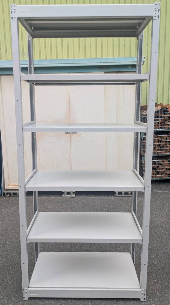 【中古】 イトーキ 軽中量ボルトレスラック H2100,W940,D470粍 全ての存在６段 耐荷重150kg/段（部材お届け）