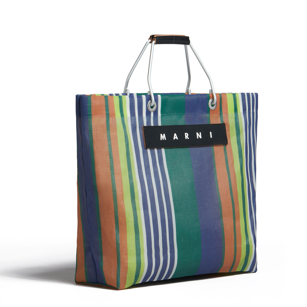マルニ フラワーカフェ MARNI FLOWER CAFE ストライプ トートバッグ 