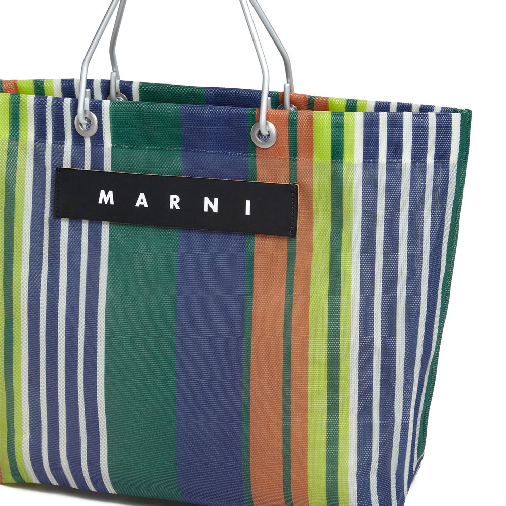 マルニ フラワーカフェ MARNI FLOWER CAFE ストライプ トート