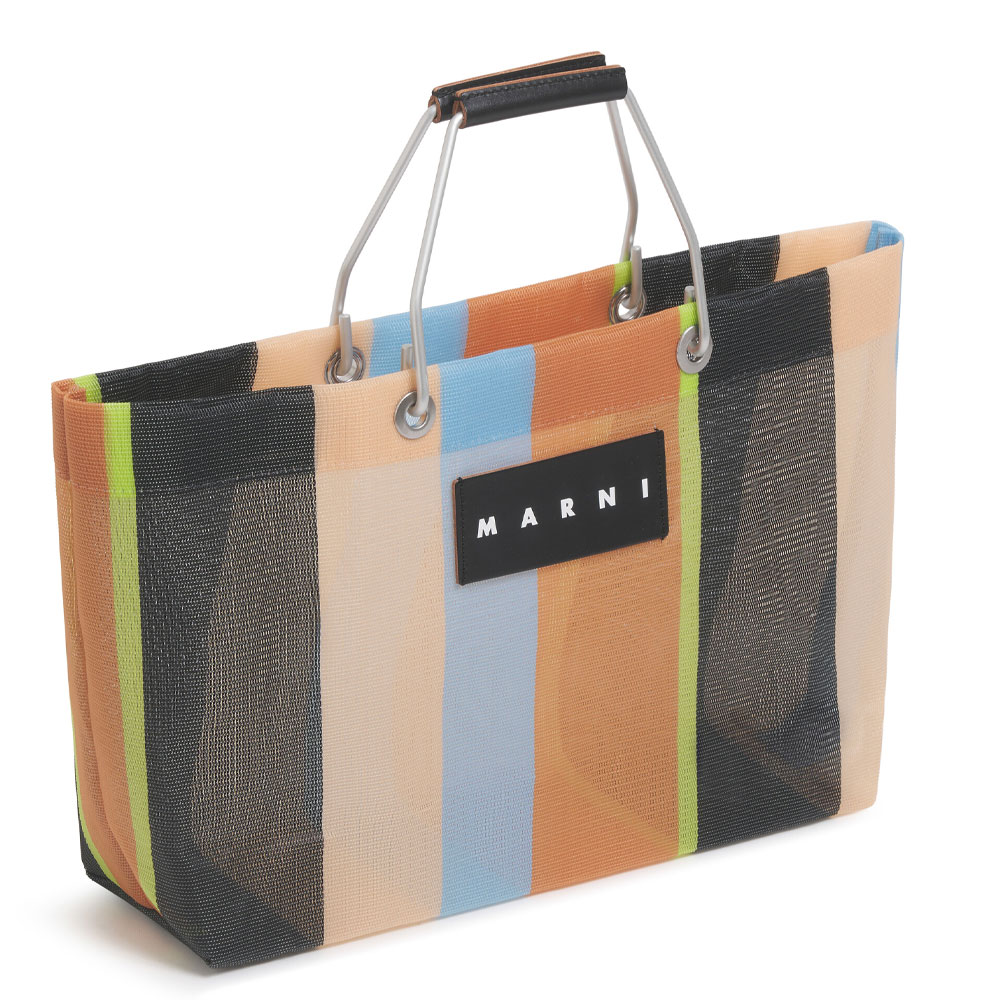 マルニ フラワーカフェ MARNI FLOWER CAFE ストライプ トートバッグ