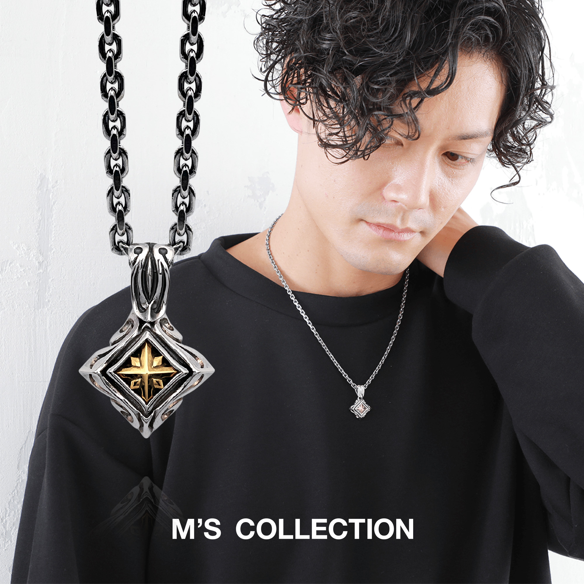 【堅苦しさエムズコレクション】【直営店】【M\u0027s Collection】TRIPLE X EDITION URBAN TRIBAL PENDANT L SV × K10YG