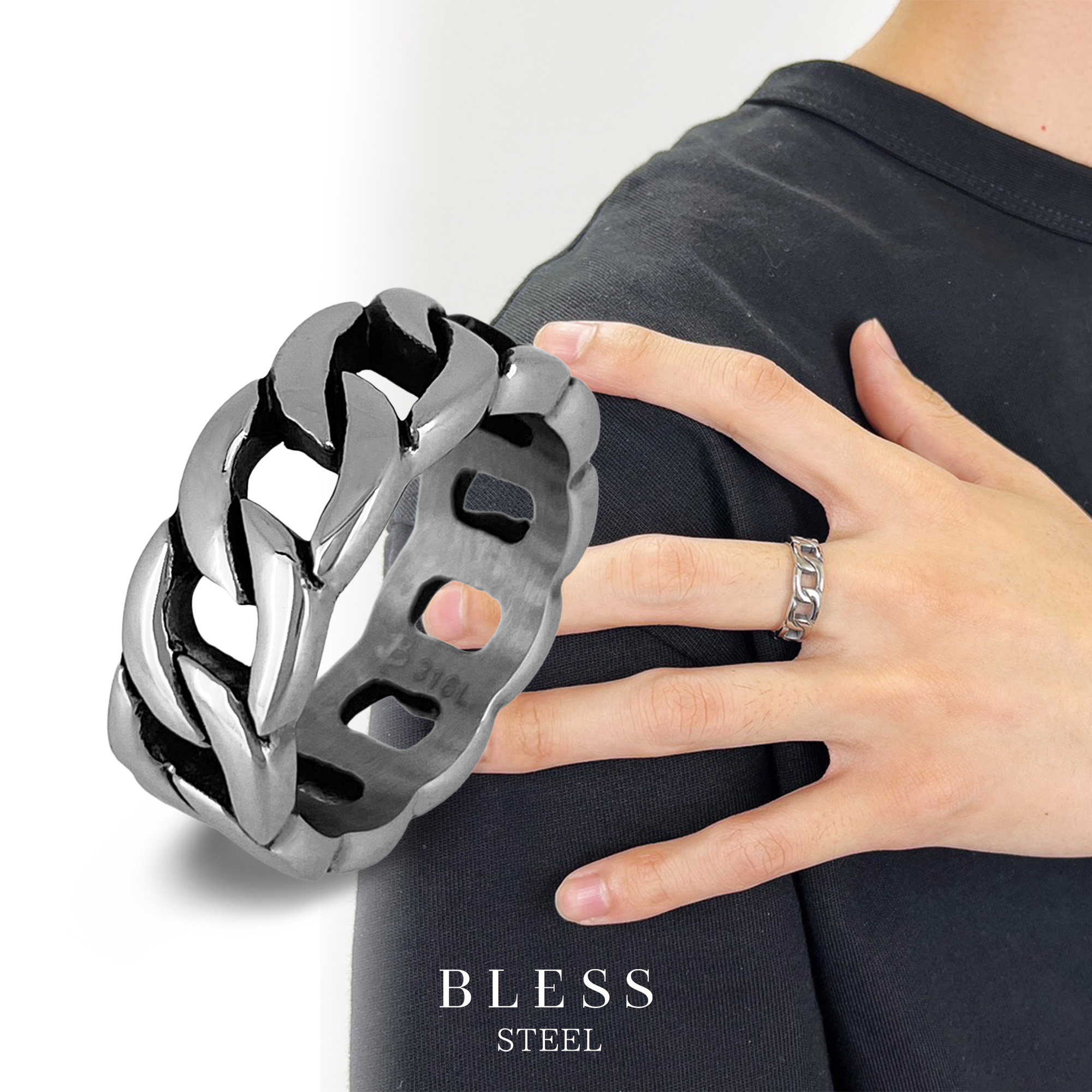 チェーンリング 【ステンレス リング メンズ レディース BLESS ブレス】