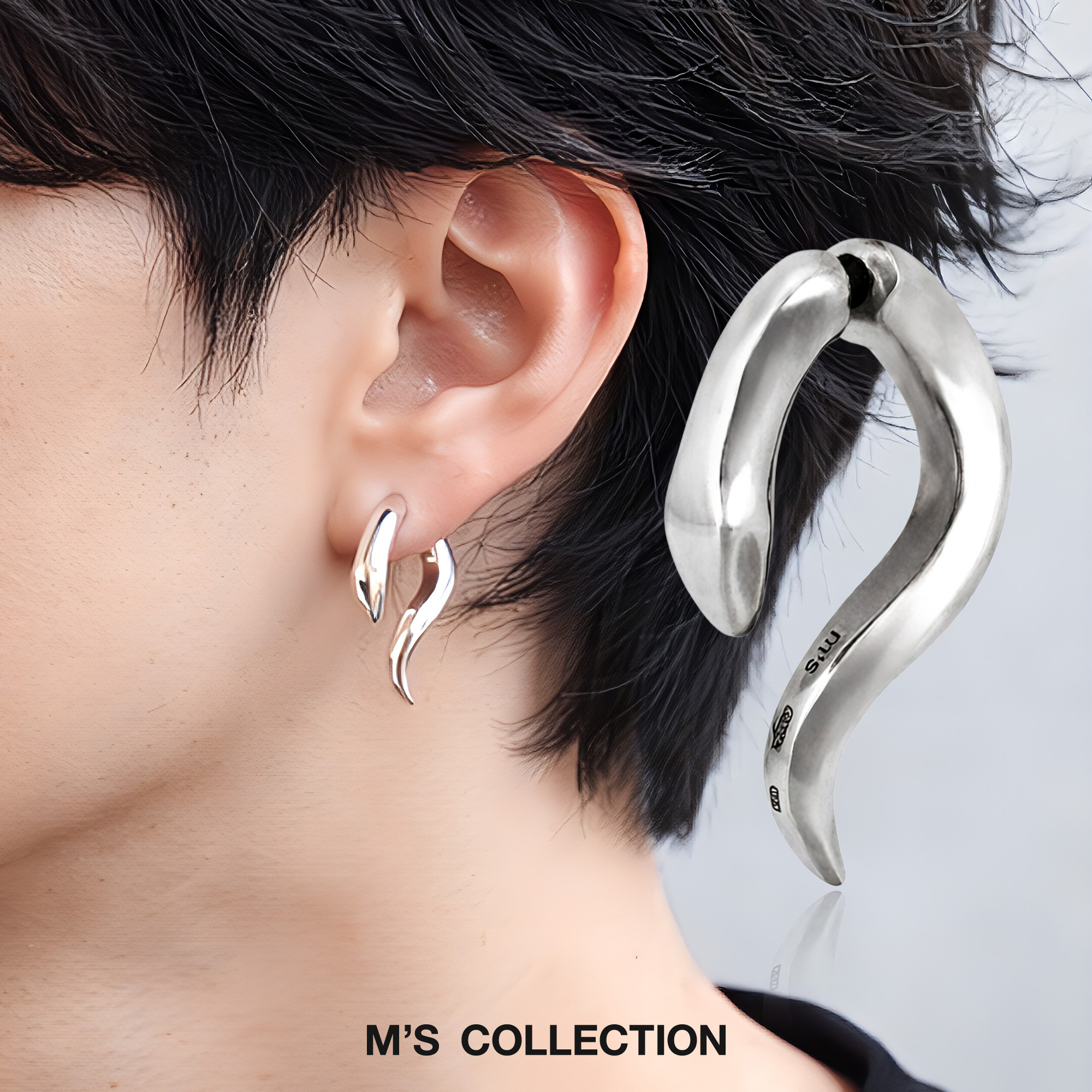 【堅苦しさエムズコレクション】【直営店】【M\u0027s Collection】SNAKE FAKE PLUG PIERCE(片耳用)