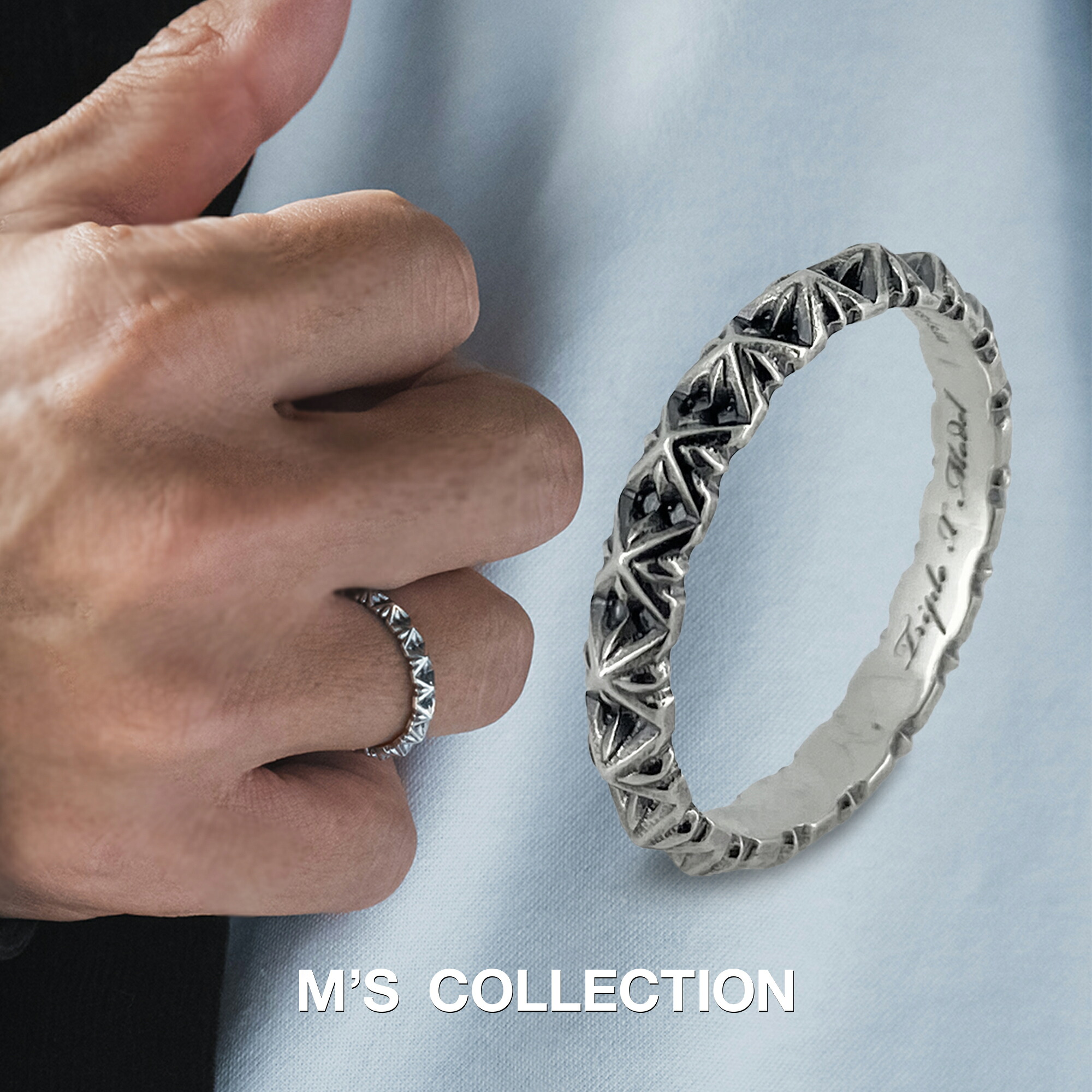【公式エムズコレクション】【直営店】【M's collection】TRIPLE X STUDS NARROW RING｜BLESS店 10,868円