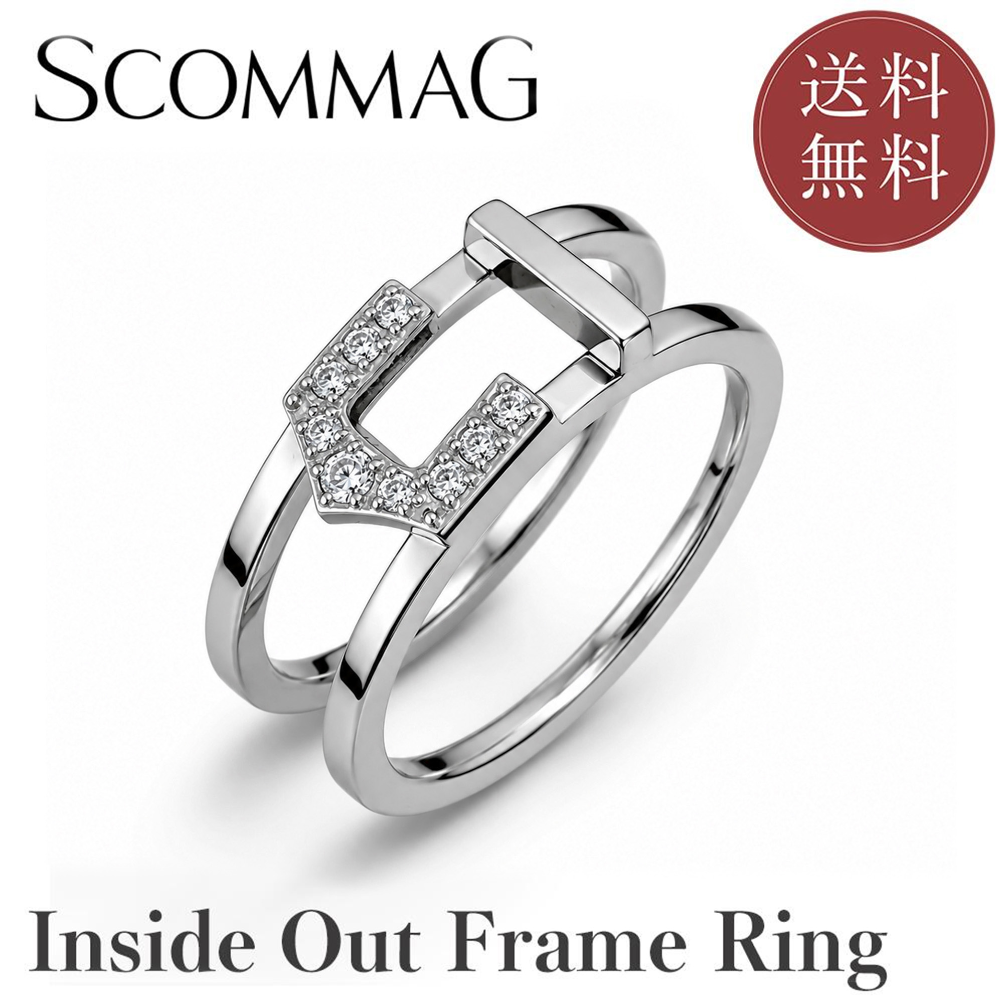 インサイドアウトフレームリング 【ステンレス リング メンズ レディース SCOMMAG エスカマジー】｜BLESS店