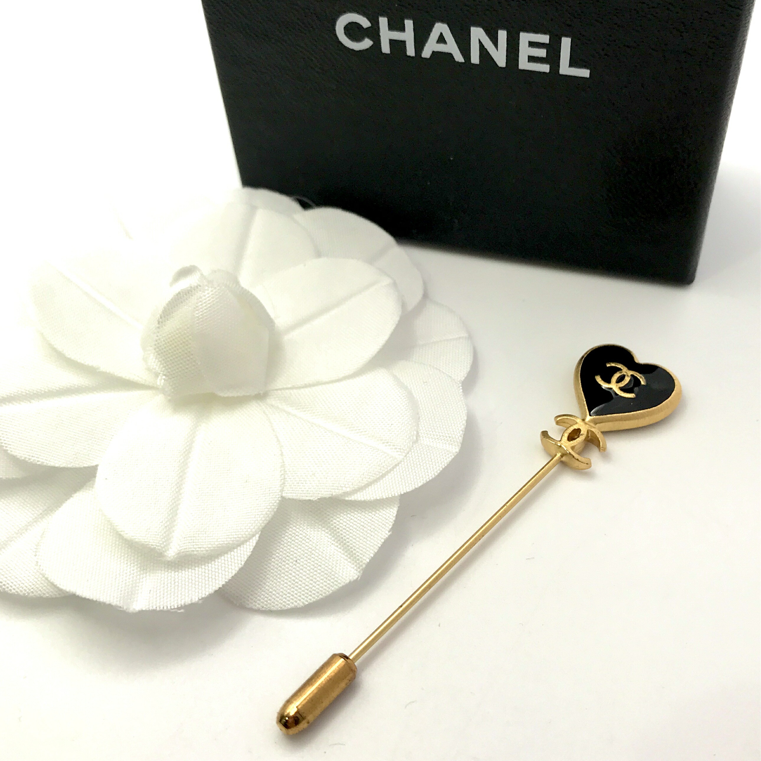 Chanel 95P ココマーク ハート ブローチ GP ゴールド (210529
