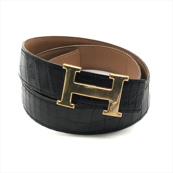 楽天市場】エルメス HERMES ベルト クロコダイル スモールクロコ