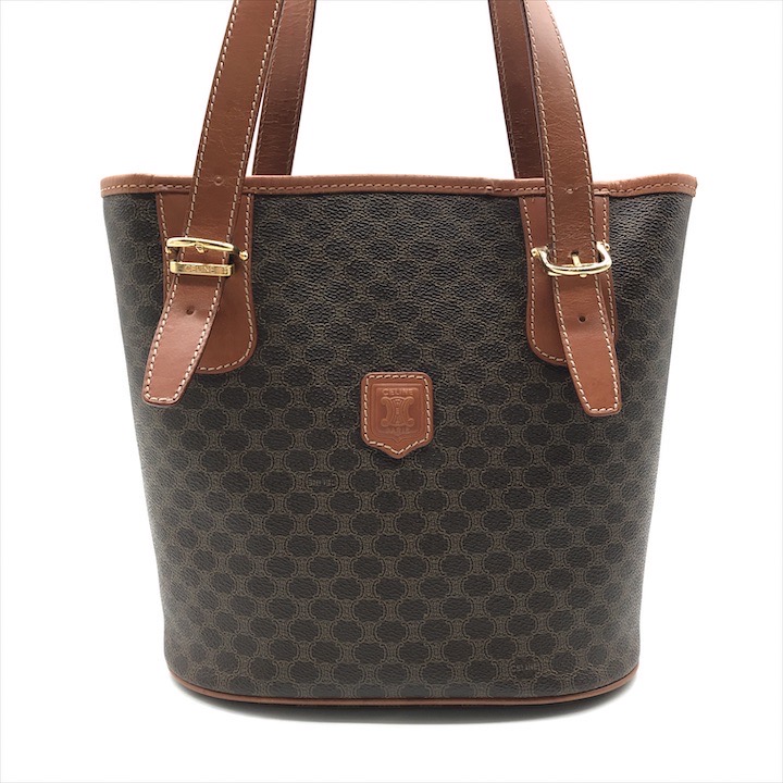 【中古】良品 CELINE セリーヌ マカダム トート バッグ ブラウン PVC レザー レディース m13012 27,578円
