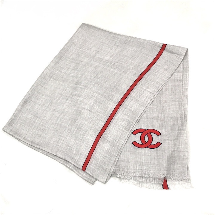楽天市場】[USED/中古]CHANEL シャネル ストール カシミヤガーゼ大判