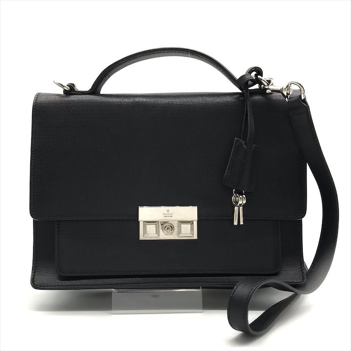 【中古】良品 GUCCI グッチ ディアマンテ 2way お手々 肩部 御徒面子 黒いこと a4528