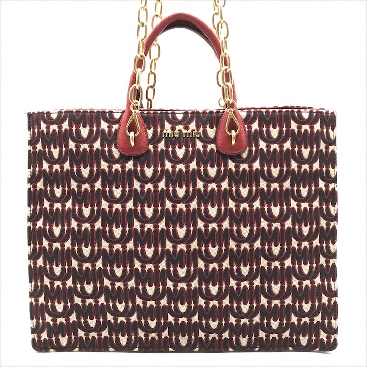 正規品】MIU MIU マテラッセ クリスタル チェーンバッグ（カメオ）