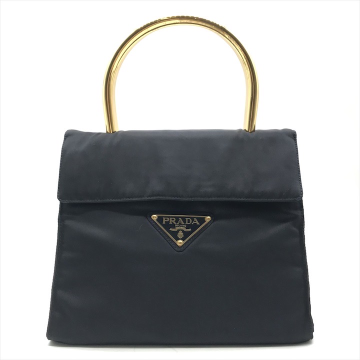 ✨美品✨ プラダ ハンドバック ナイロン 三角ロゴ ブラック 白タグ 楽天市場】【中古】良品 PRADA プラダ ナイロン 三角ロゴ
