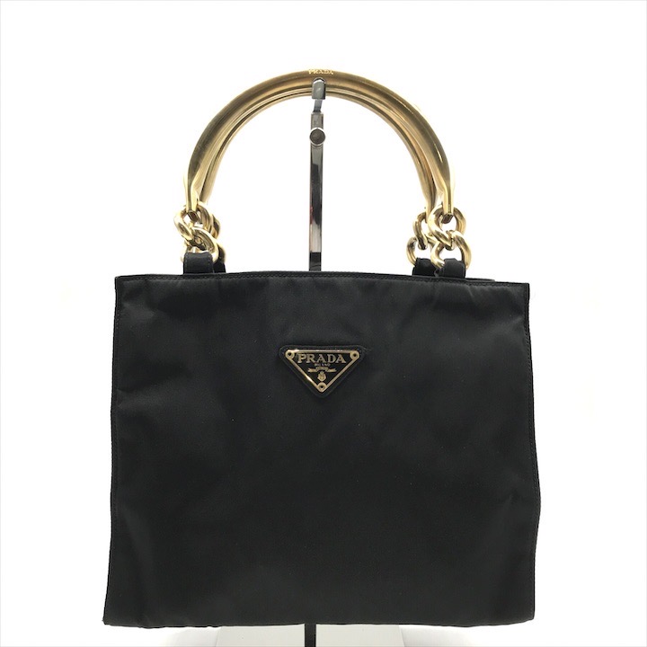 楽天市場】【中古】良品 PRADA プラダ ナイロン 三角ロゴ プレート