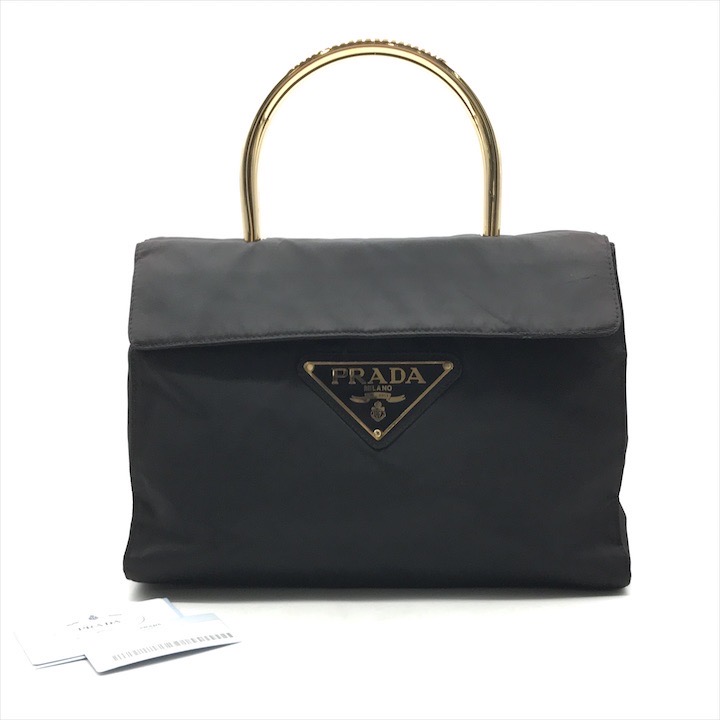 楽天市場】【中古】良品 PRADA プラダ テスート 三角ロゴ ナイロン