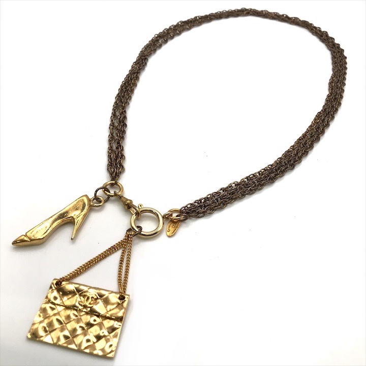 【中古】良品 CHANEL シャネル ココマーク マトラッセ バッグ ネックレス ゴールド アクセサリー レディース ヴィンテージ k4129 46,111円