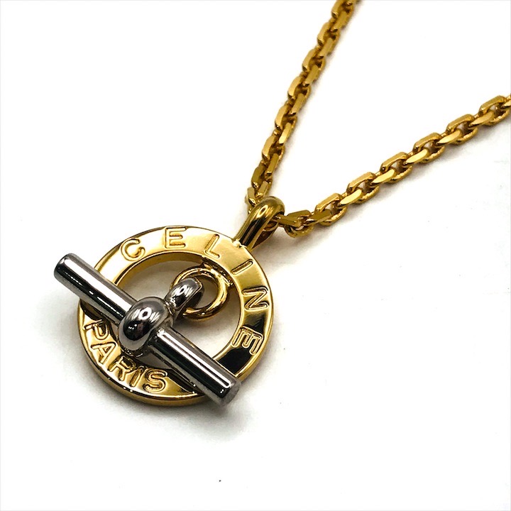 大人シンプル【CELINE】セリーヌ ショートチェーン ネックレス CELINE セリーヌ ショートチェーン ネックレス Short Chain