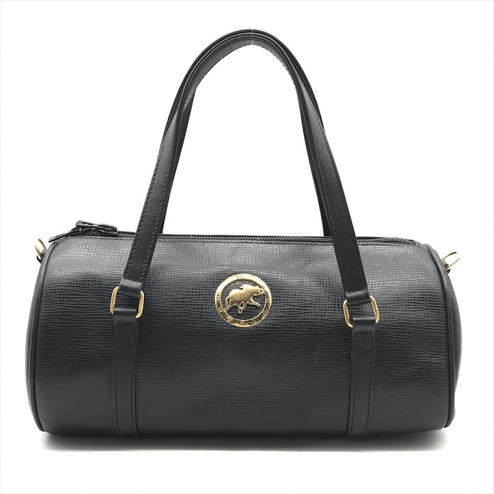 【極美品】 ハンティングワールド ボストンバッグ ブラック ゴールド金具 レザー imgrc0103041936.jpg