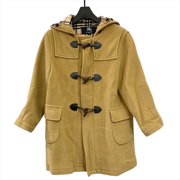【中古】美品 Burberry バーバリー ノバチェック 羊毛 厚地の外套 キッズサイズ ちびっ子用 アウター m13994