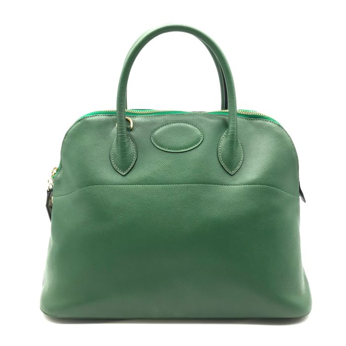 【中古】良品 HERMES エルメス ボリード 35 緑であること エプソン ゴールド金具 御手手 御徒面子 目じるしあり レディース db10