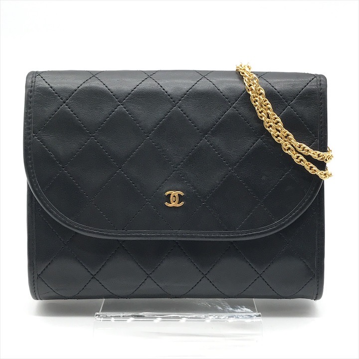【中古】良品 CHANEL シャネル ココマーク ミニマトラッセ チェーン店 肩部 御徒面子 車寄せ 黒いこと m14149