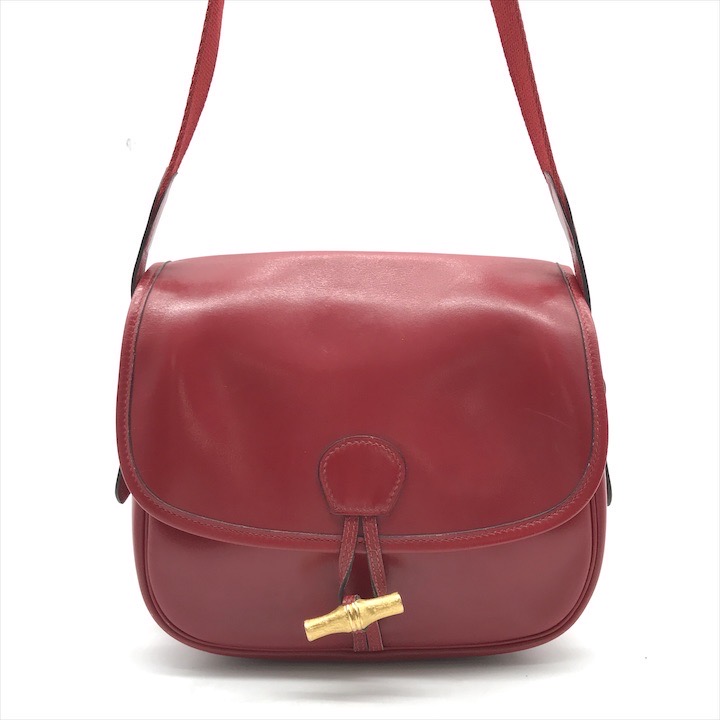 【中古】良品 HERMES エルメス ヴィンテージ ボックスカーフ 肩先 御徒面子 肩かけ 赤いこと レディース ブランド名 かばん 鞄 k4936