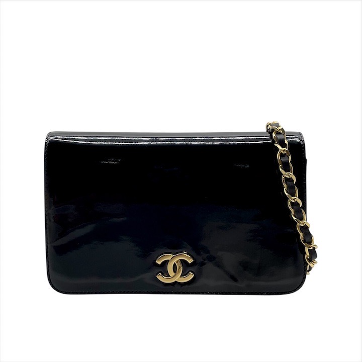 【中古】良品 CHANEL シャネル ココマーク 専売特許 チェーン店 肩部 御徒面子 黒いこと レディース 肩かけ うしろ押し鍵を掛ける k5676