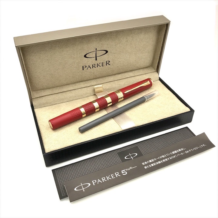 【中古】良品 PARKER パーカー 矢羽 5th インジュニュイティ 万年筆 テクノロジー 速乾性 次世代 文房具 筆記用具 レッド ゴールド ｍ14621 8,952円