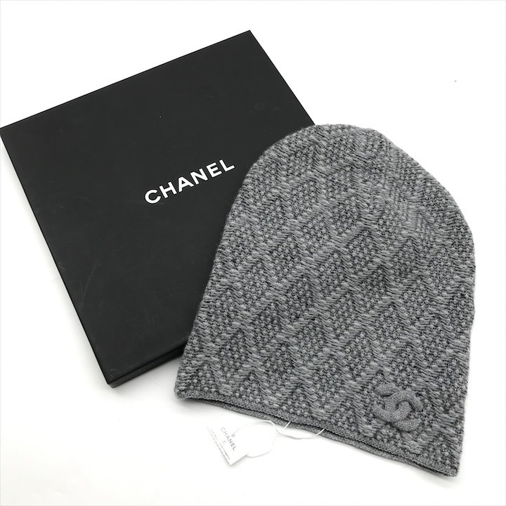 楽天市場】極美品 CHANEL シャネル ベレー帽 ビーニー ニット