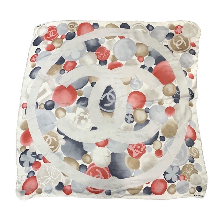 楽天市場】CHANEL シャネル スカーフ チェーン柄 シルク ココマーク