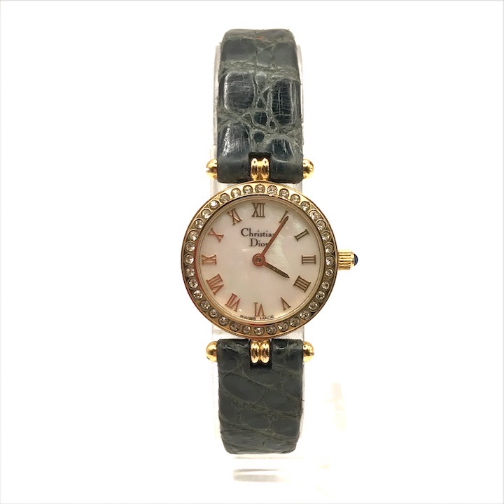 クリスチャンディオール CD シェル文字 ラウンド レディース 腕時計 クォーツ クリスチャンディオール CD シェル文字 ラウンド レディース