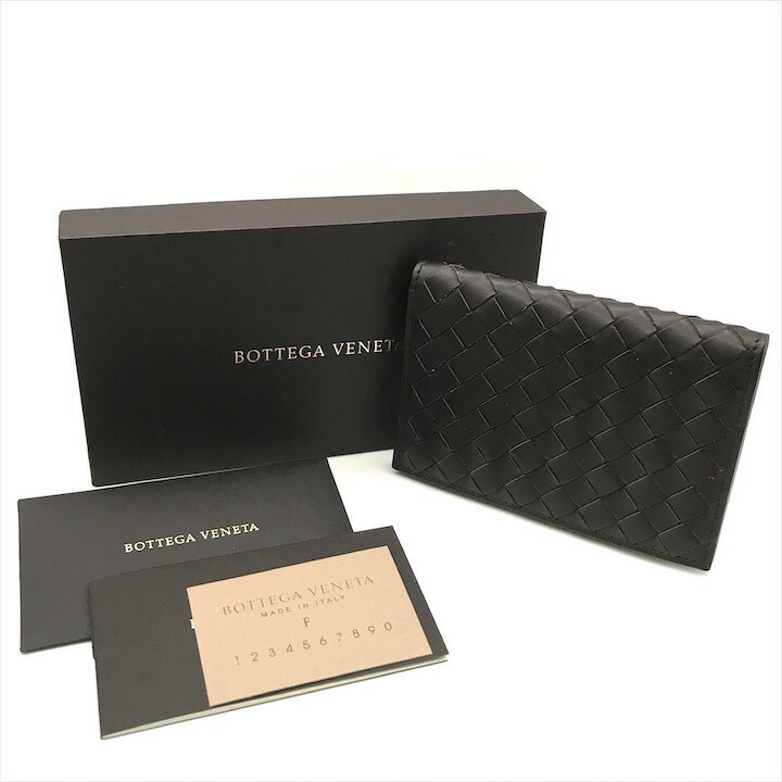 【中古】美品 BOTTEGA VENETA ボッテガ イントレチャート 紙入れ 歌留多入れもの ウォレット 赤銅色 k6334