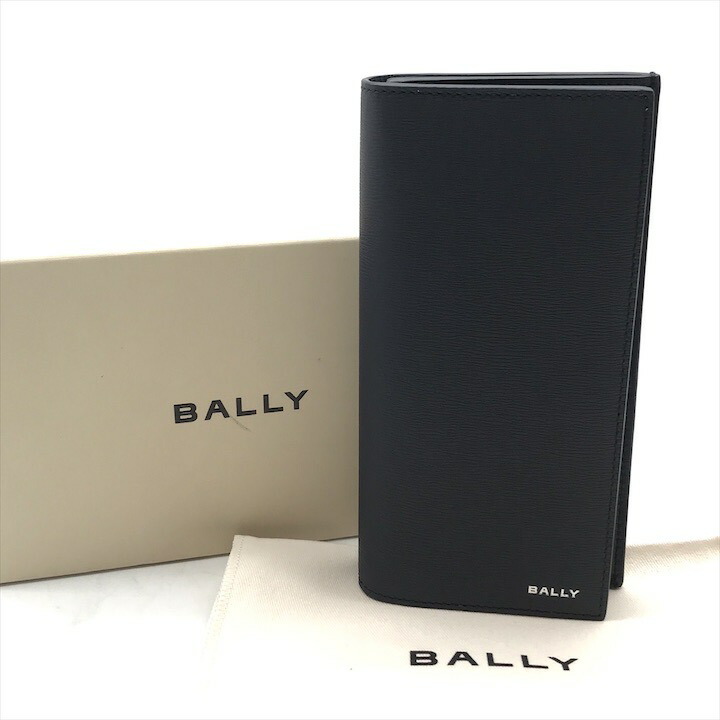 【中古】超美品 BALLY バリー 二つ折り 長紙入れ なめし革 米国海軍 御釣り入れあり メンズ ウォレット 紙入れ ブランド名 箱付き添い人 k6480