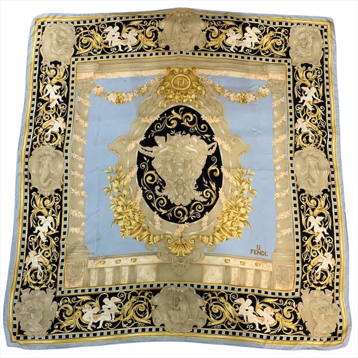 楽天市場】FENDI【フェンディ】スカーフ ズッカ柄 FFパターン 総柄