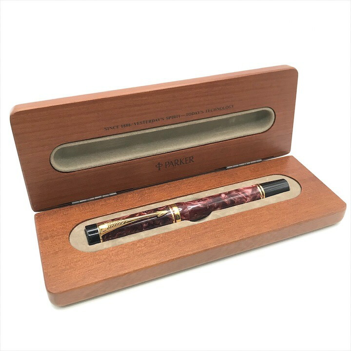 【中古】美品 PARKER パーカー 二人組 フォールド ビー玉 赤いこと 書き込み先 18K750 筆 筆記用具 商行為 成人男性 メンズ 差し上げ物 差し上げ物 h767 筆記具-万年筆-文房具・事務用品