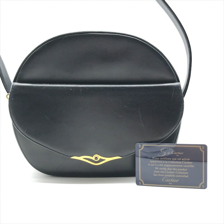 美品 カルティエ レザー ショルダーバッグ サファイアライン ロゴ型押し 紺 楽天市場】カルティエ サファイアライン ショルダーバッグ レザー