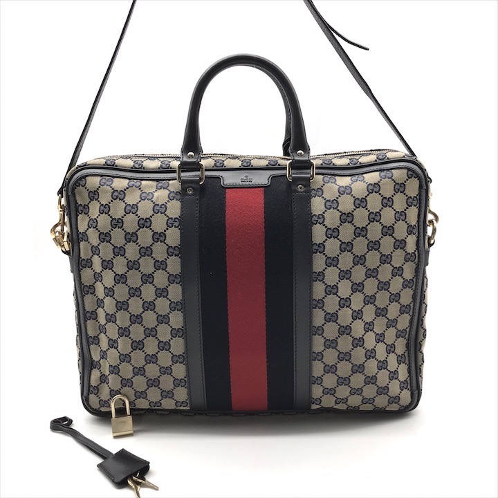 【中古】良品 GUCCI グッチ GG帆布 商行為 御徒面子 2WAY 御手手 肩先 御徒面子 シェリー酒伝達ルート 米国海軍 メンズ ブランド名 鞄 r748