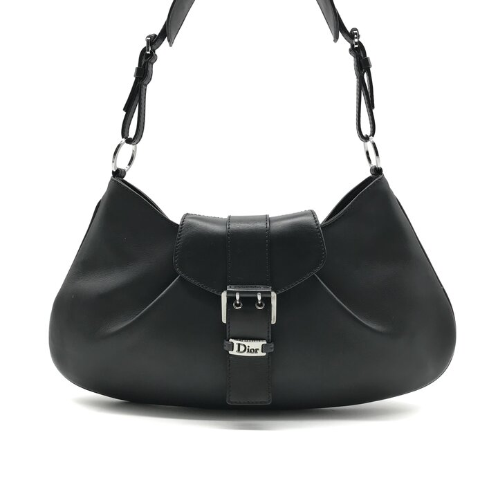 【中古】美品 Christian Dior ディオール ストリートシック SV金具 レザー ハンド ワンショルダー バッグ ブラック ブランド 鞄 かばん a11800｜BEGINSELL