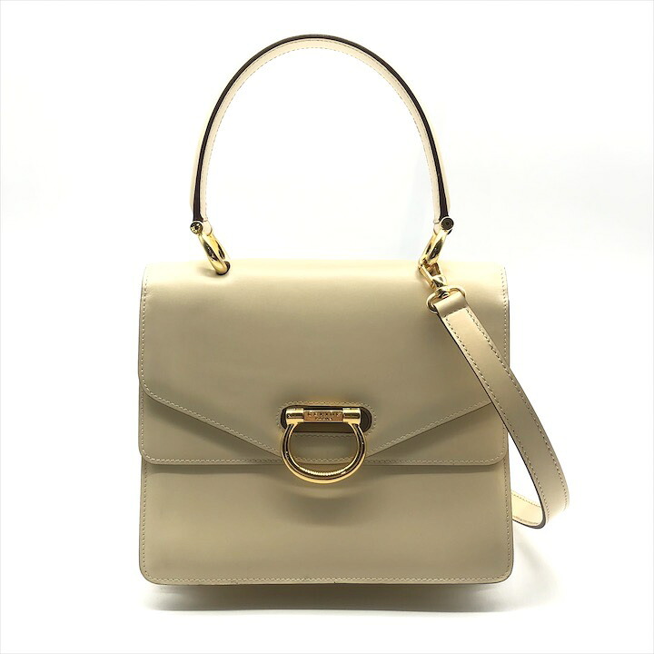 【中古】超美品 CELINE セリーヌ ガンチーニ ゴールド金具 いの一番手持ち部分 2WAY お手々 肩部 御徒面子 白いこと ブランド名 BAG tm111