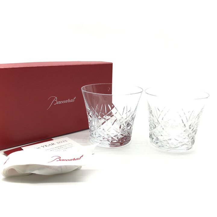 【中古】未使用品 Baccarat バカラ クリスタルガラス ペア グラス アリア 2025 ボックス付きブランド コップ プレゼント ギフト k7681