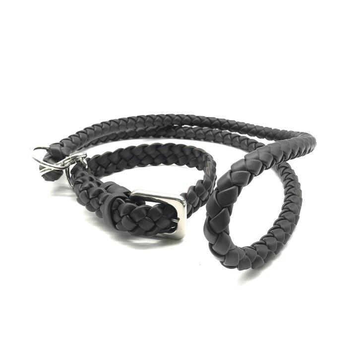 【中古】超美品 BOTTEGA VENETA ボッテガ ヴェネタ イントレチャート なめし革 飼い犬 先んじる 首飾り 愛玩動物備品 赤銅色 ブランド名 小物 k7754